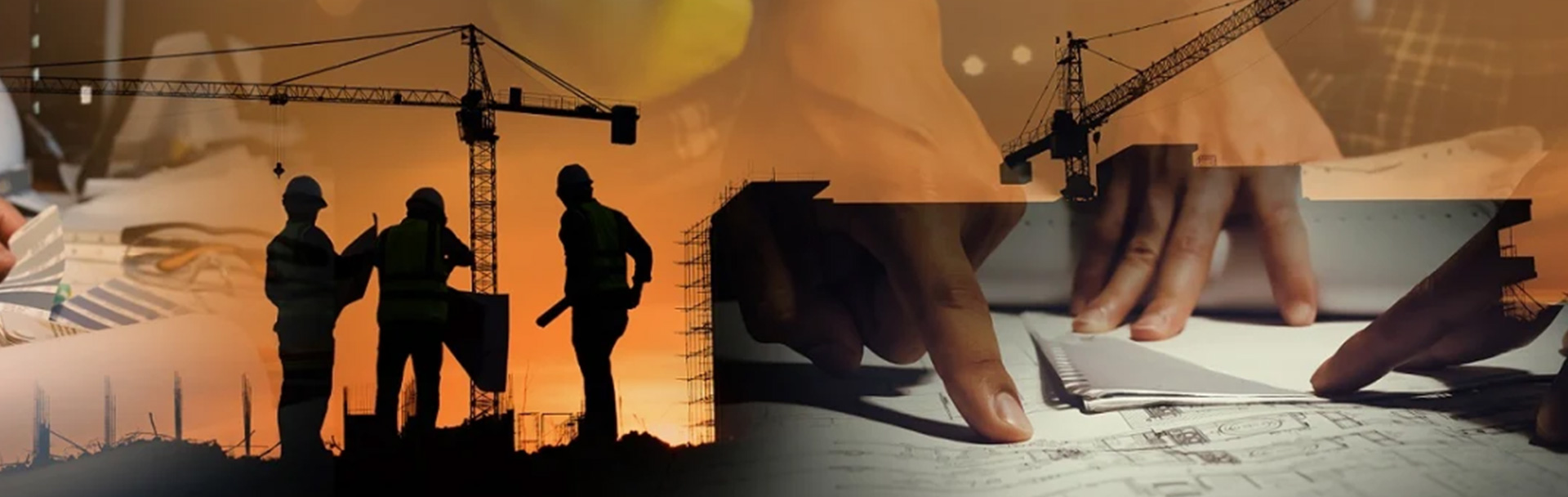 collage de escenas de construcción